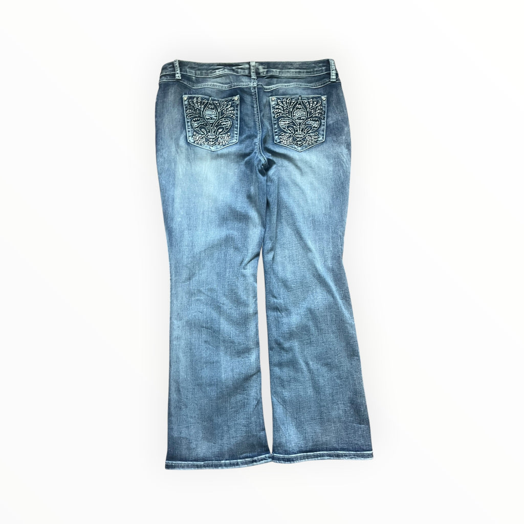 Y2K Bootcut Jeans Damen – Größe L – Light Blue Wash