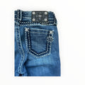 Miss Me Y2K Bootcut Jeans Damen – Größe XS – Blue Wash