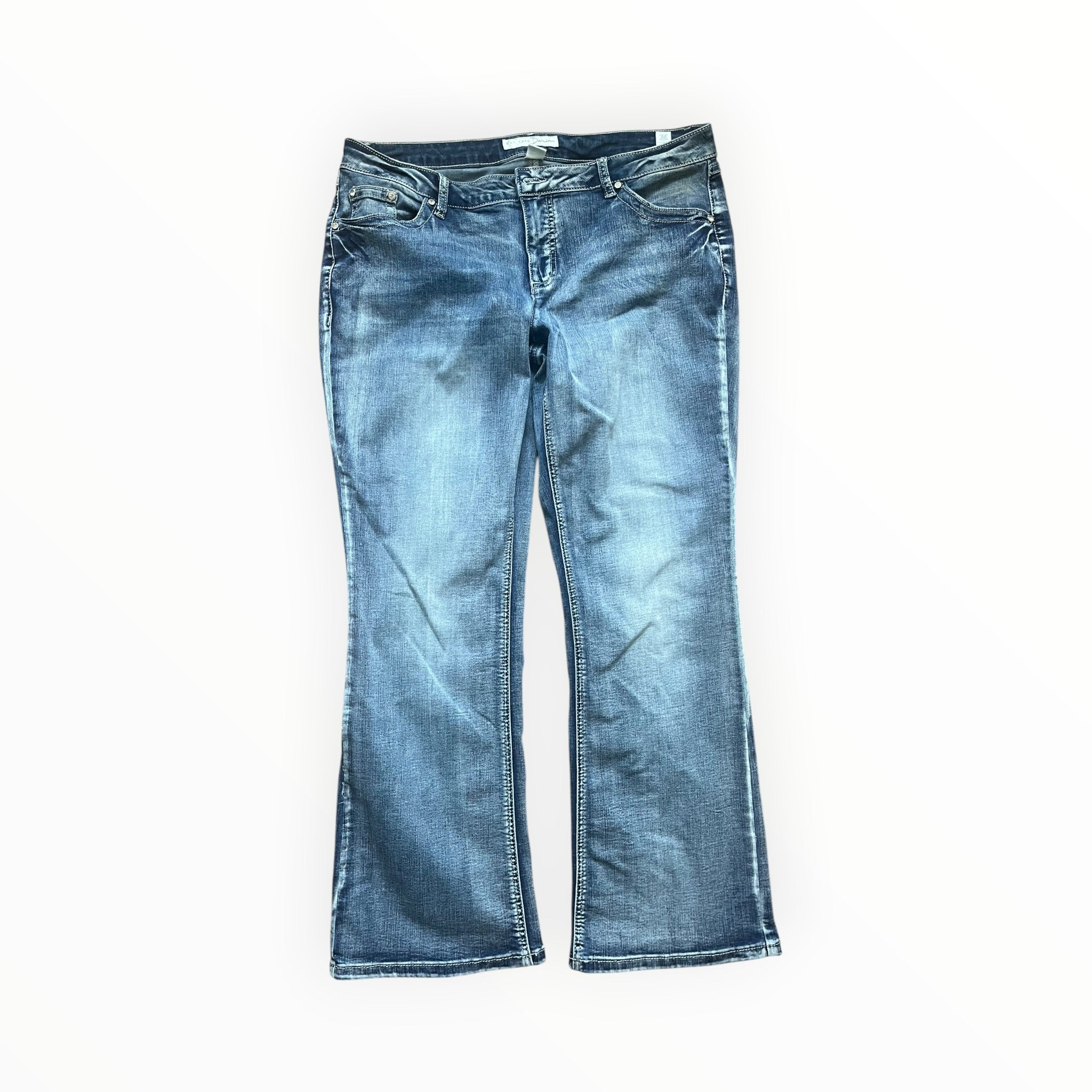 Y2K Bootcut Jeans Damen – Größe L – Light Blue Wash