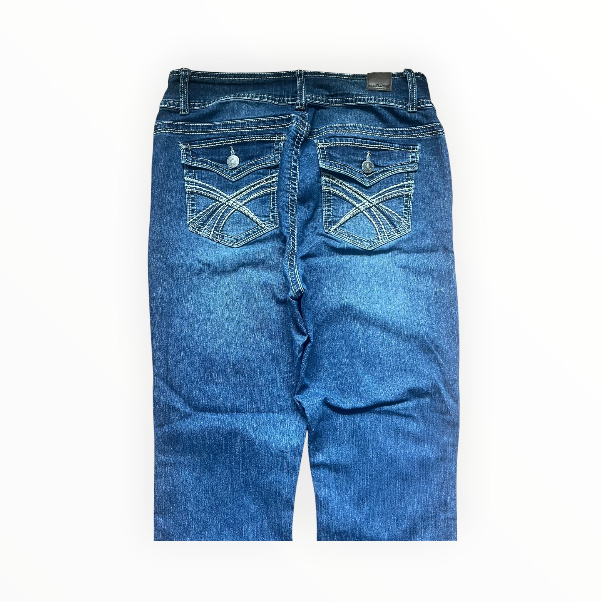 WallFlower Y2K Low Rise Bootcut Jeans – Medium Wash so