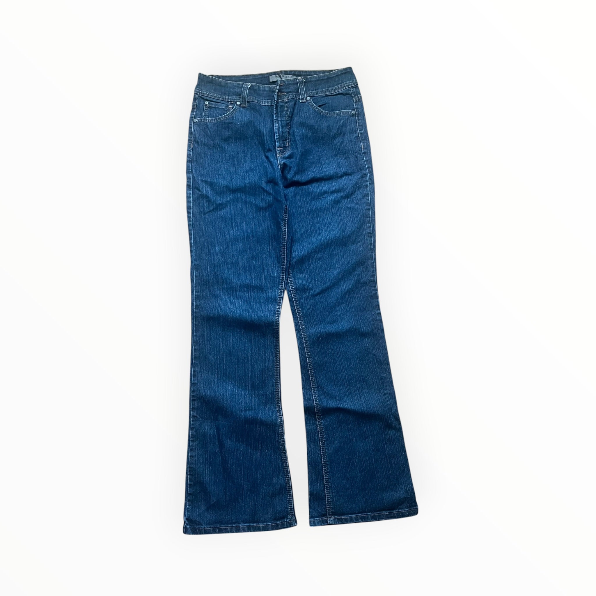Y2K Bootcut Jeans Damen – Größe M – Dark Blue Wash