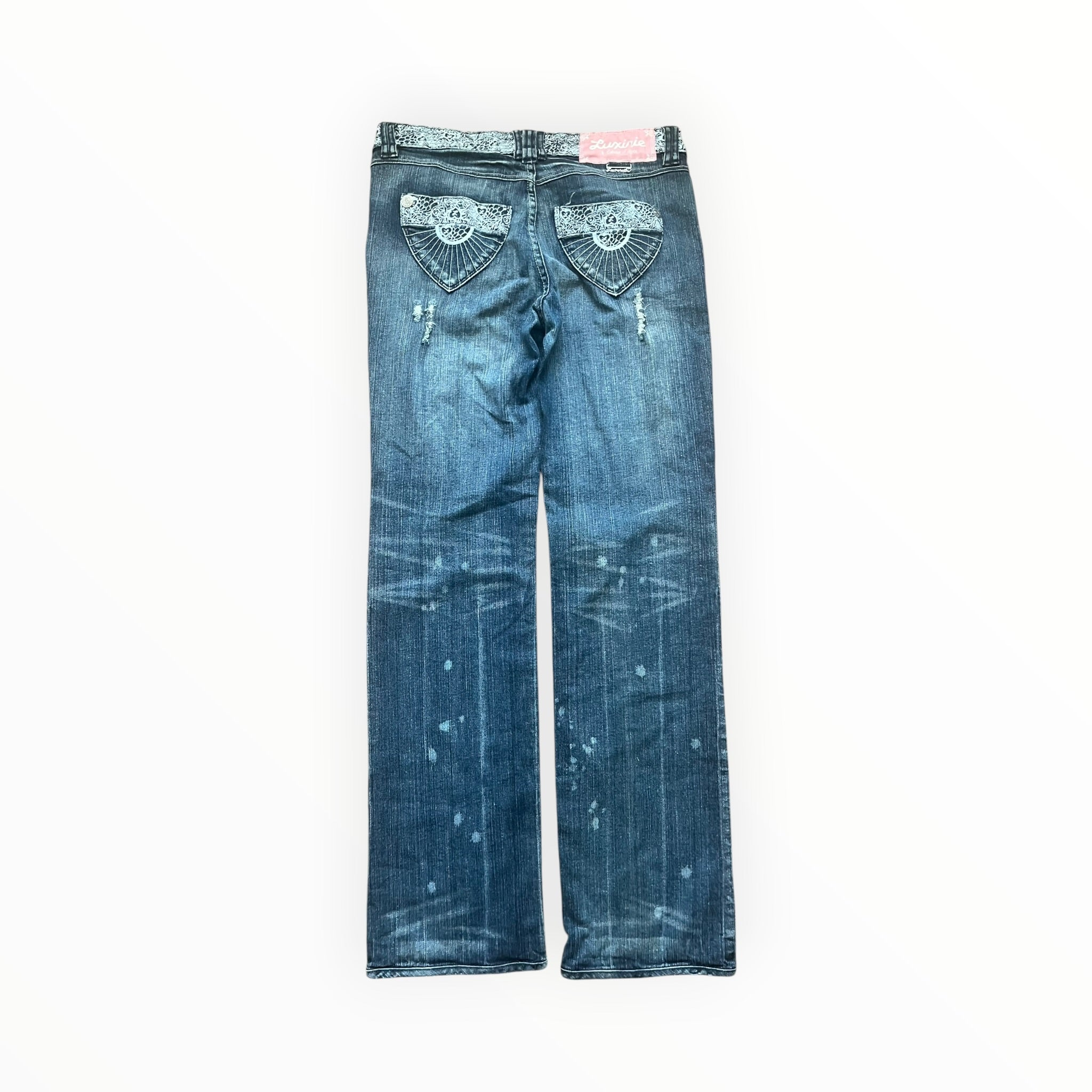 Y2K Straight Leg Jeans Damen – Größe L – Blue Wash