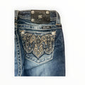 Miss Me Bootcut Jeans – Dark Blue Wash Low Rise
