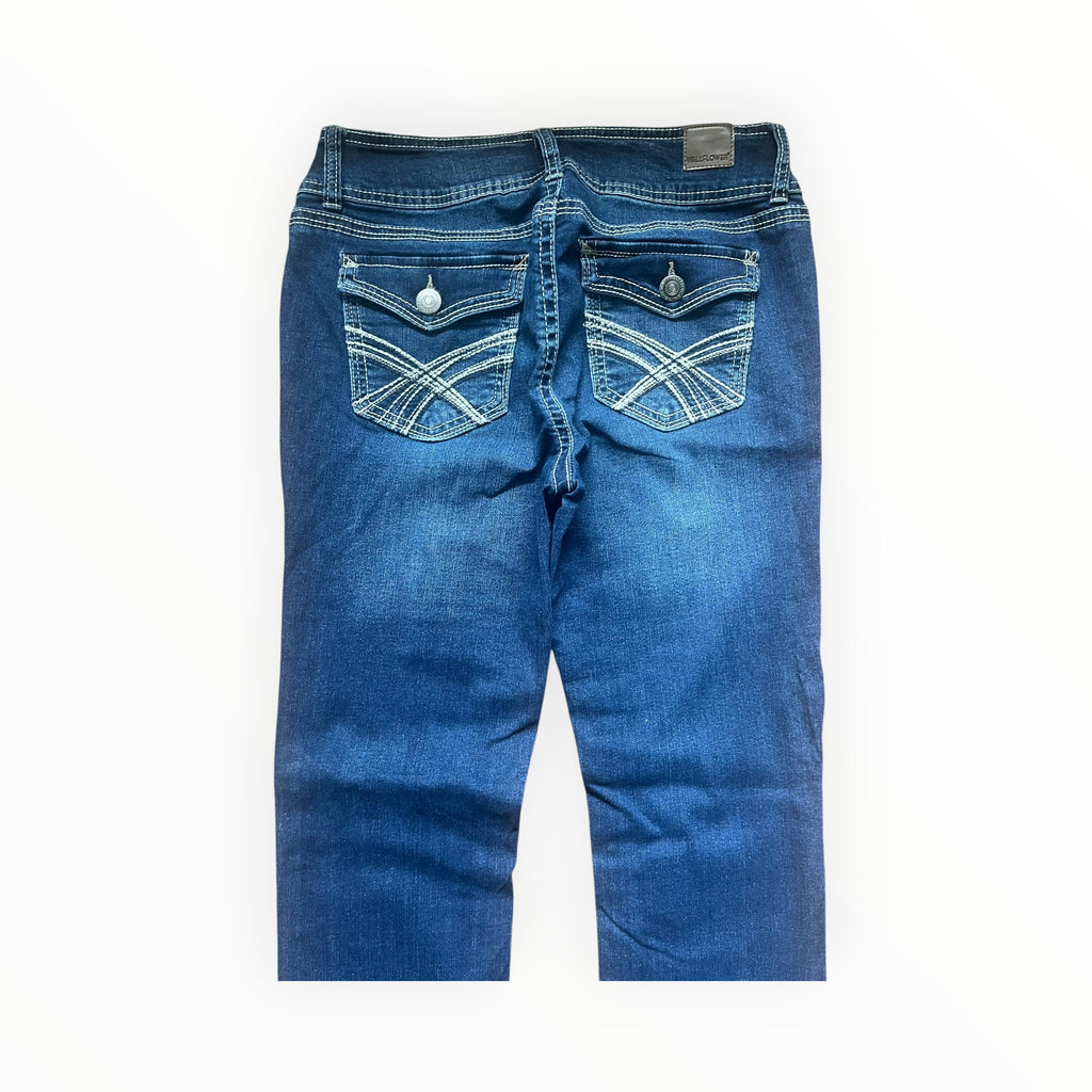 Y2K WallFlower Flap Pocket Bootcut Jeans Size S – Dark Wash