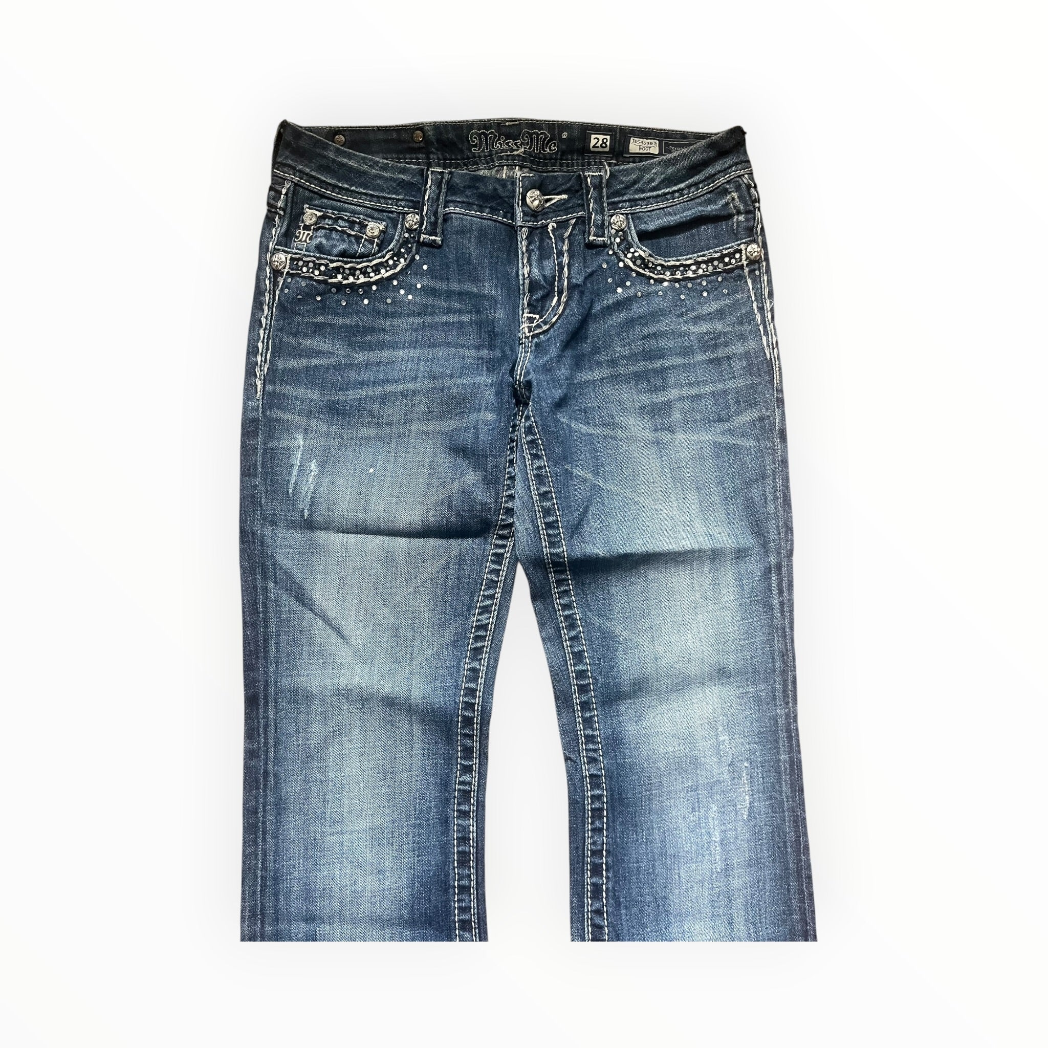 Miss Me Y2K Studded Bootcut Jeans – Size M
