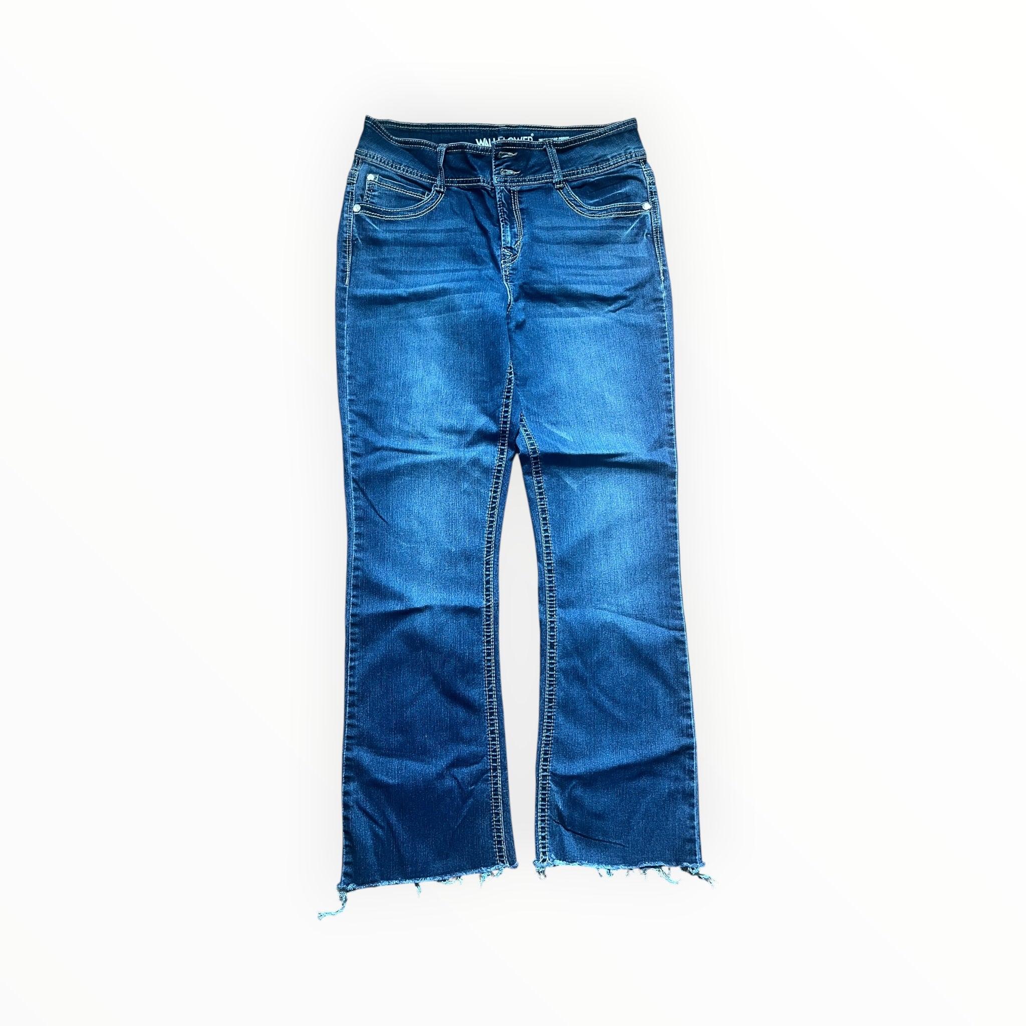 WallFlower Y2K Low Rise Bootcut Jeans – Medium Wash so