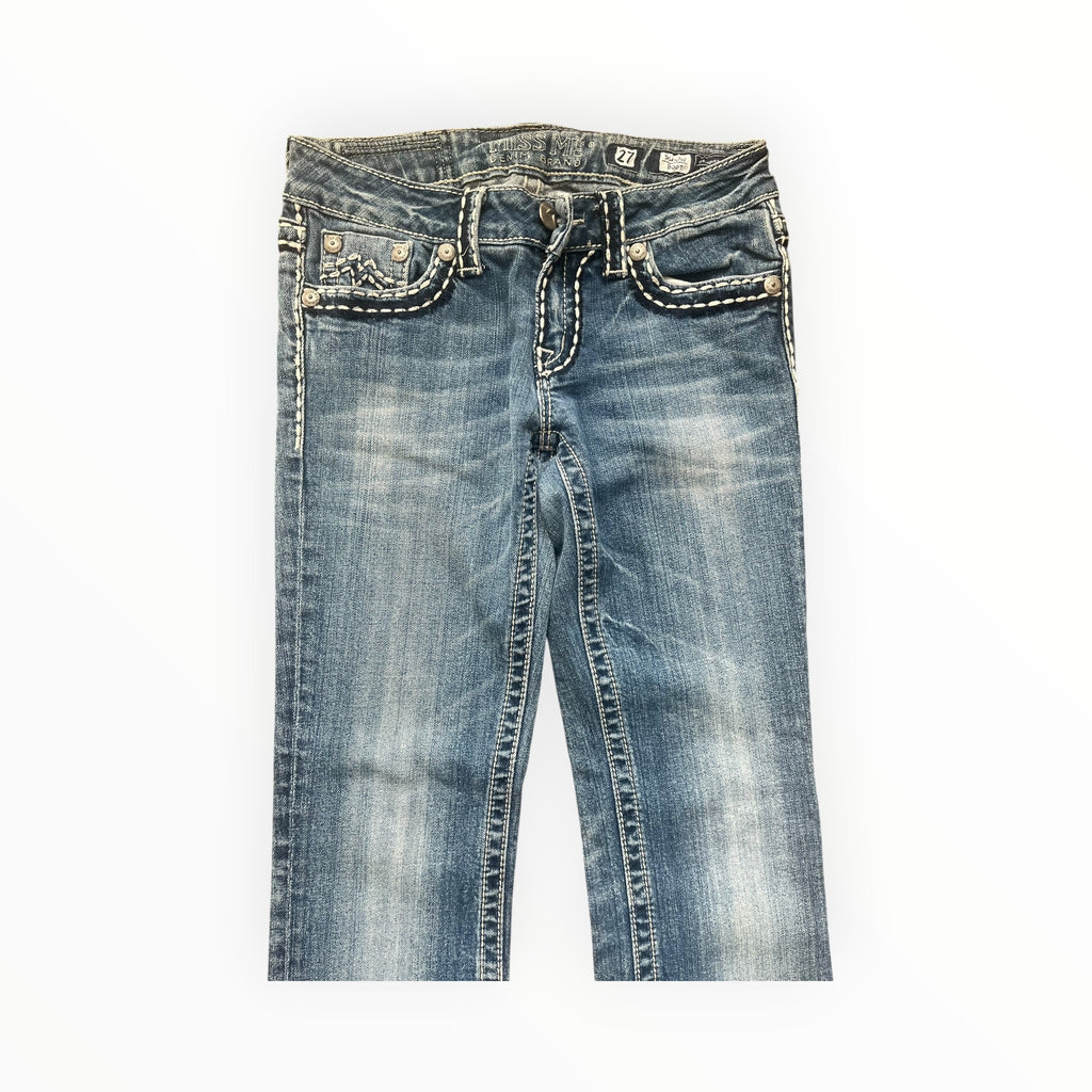 Miss Me Bootcut Low Waist Jeans – Vintage Blue Wash