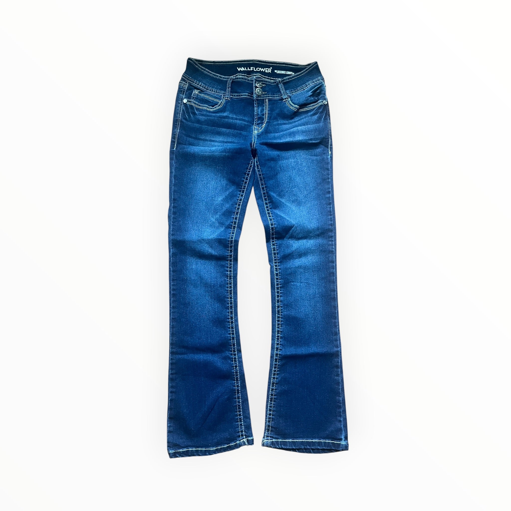 Y2K WallFlower Flap Pocket Bootcut Jeans Size S – Dark Wash