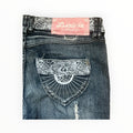 Y2K Straight Leg Jeans Damen – Größe L – Blue Wash