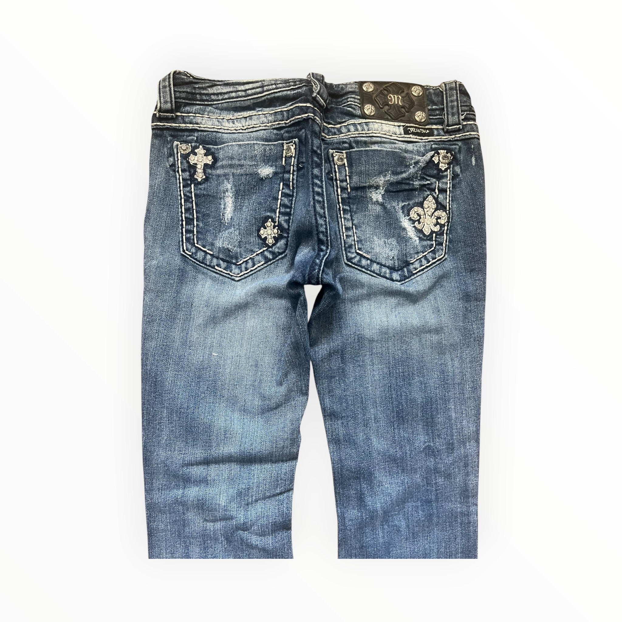 Miss Me Y2K Bootcut Jeans Damen – Größe S – Dark Wash