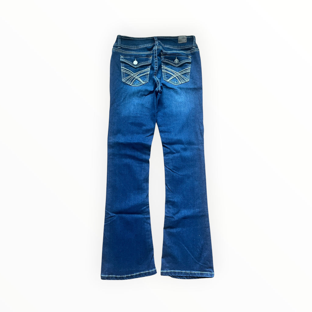 Y2K WallFlower Flap Pocket Bootcut Jeans Size S – Dark Wash