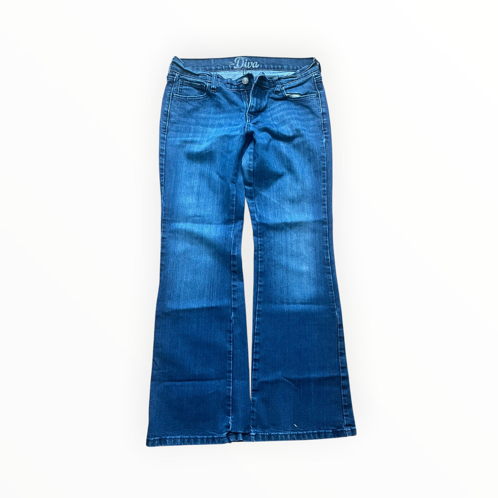 The Diva Y2K Bootcut Jeans Damen – Größe M – Blue Wash
