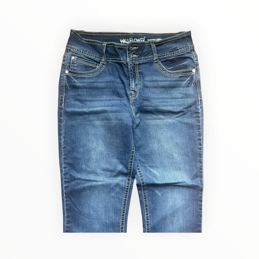 WallFlower Y2K Low Rise Bootcut Jeans – Medium Wash so