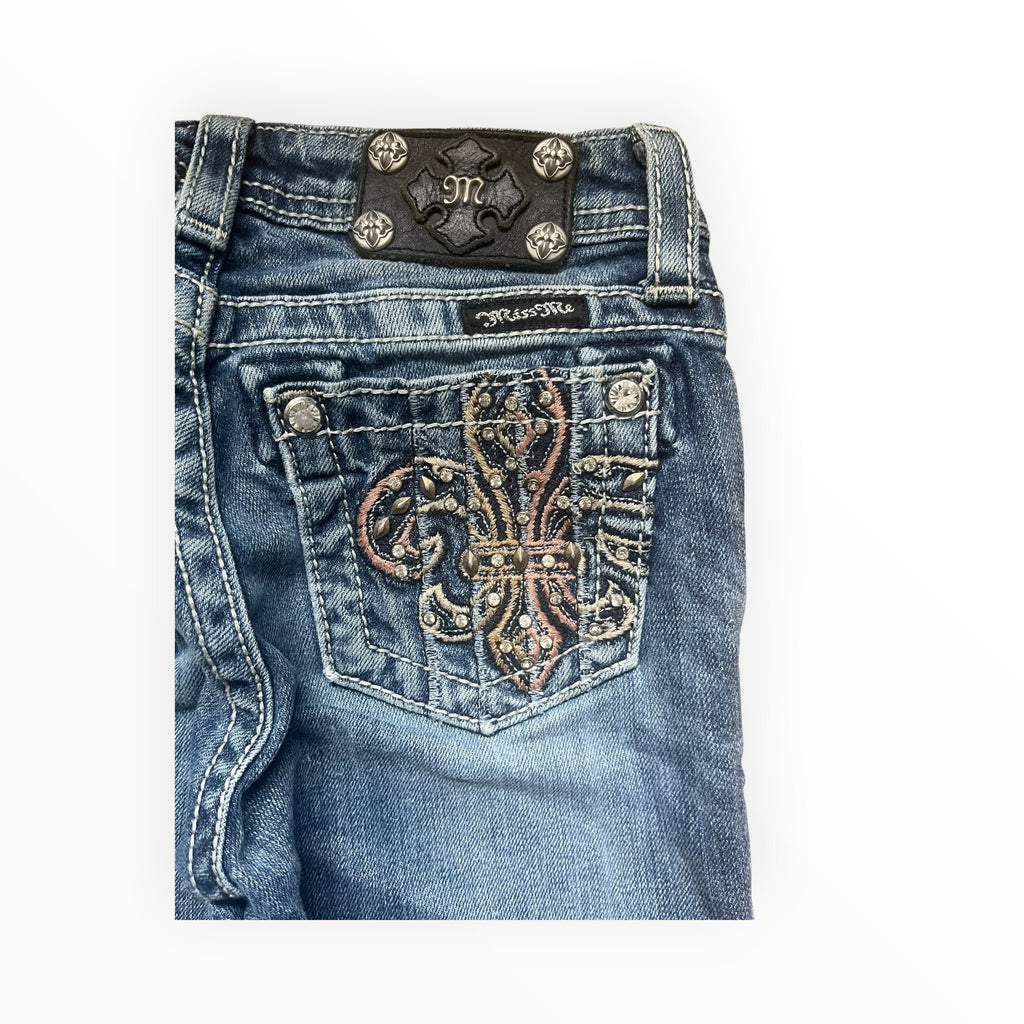 Miss Me Y2K Fleur De Lis Bootcut Jeans – Size S