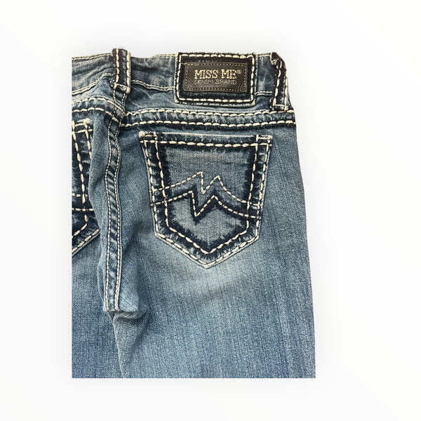 Miss Me Bootcut Low Waist Jeans – Vintage Blue Wash