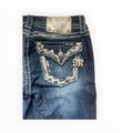 Miss Me Low Rise Straight Jeans – Dark Blue Wash