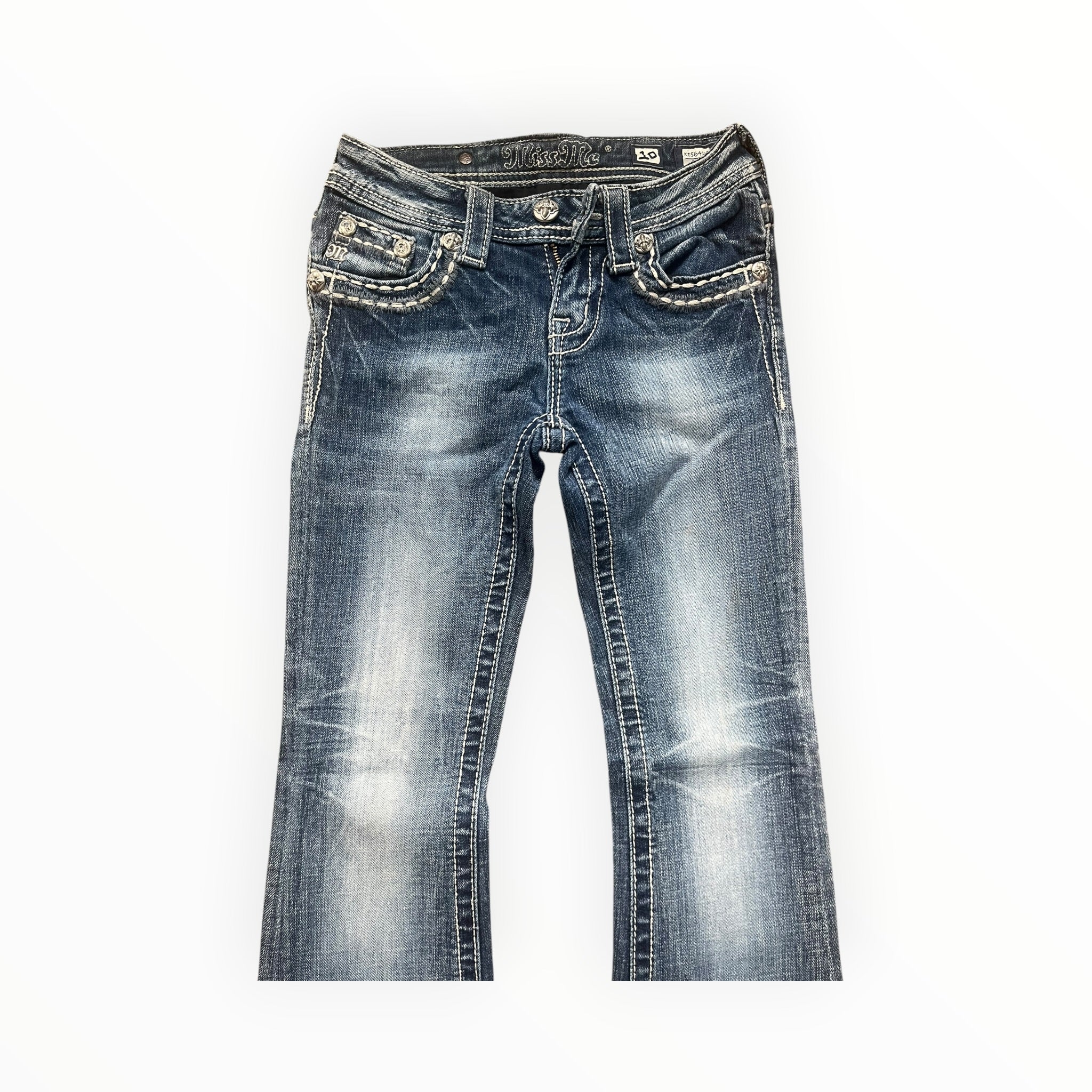Miss Me Low Rise Bootcut Jeans – Light Blue Wash