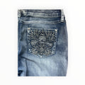 Y2K Bootcut Jeans Damen – Größe L – Light Blue Wash