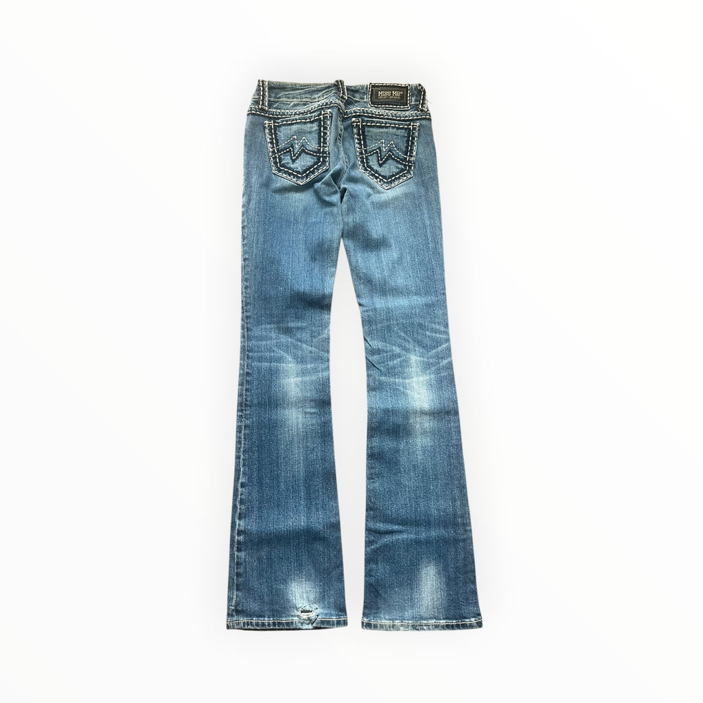 Miss Me Bootcut Low Waist Jeans – Vintage Blue Wash