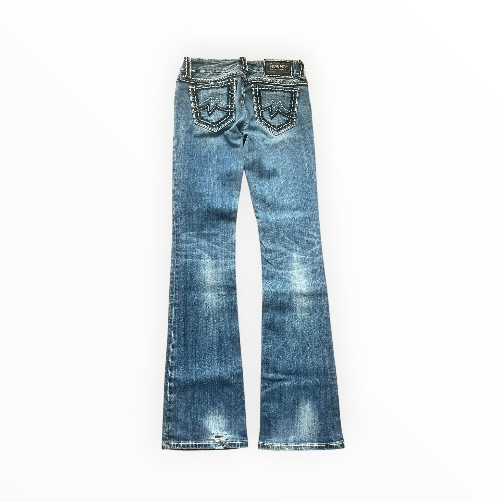 Miss Me Bootcut Low Waist Jeans – Vintage Blue Wash