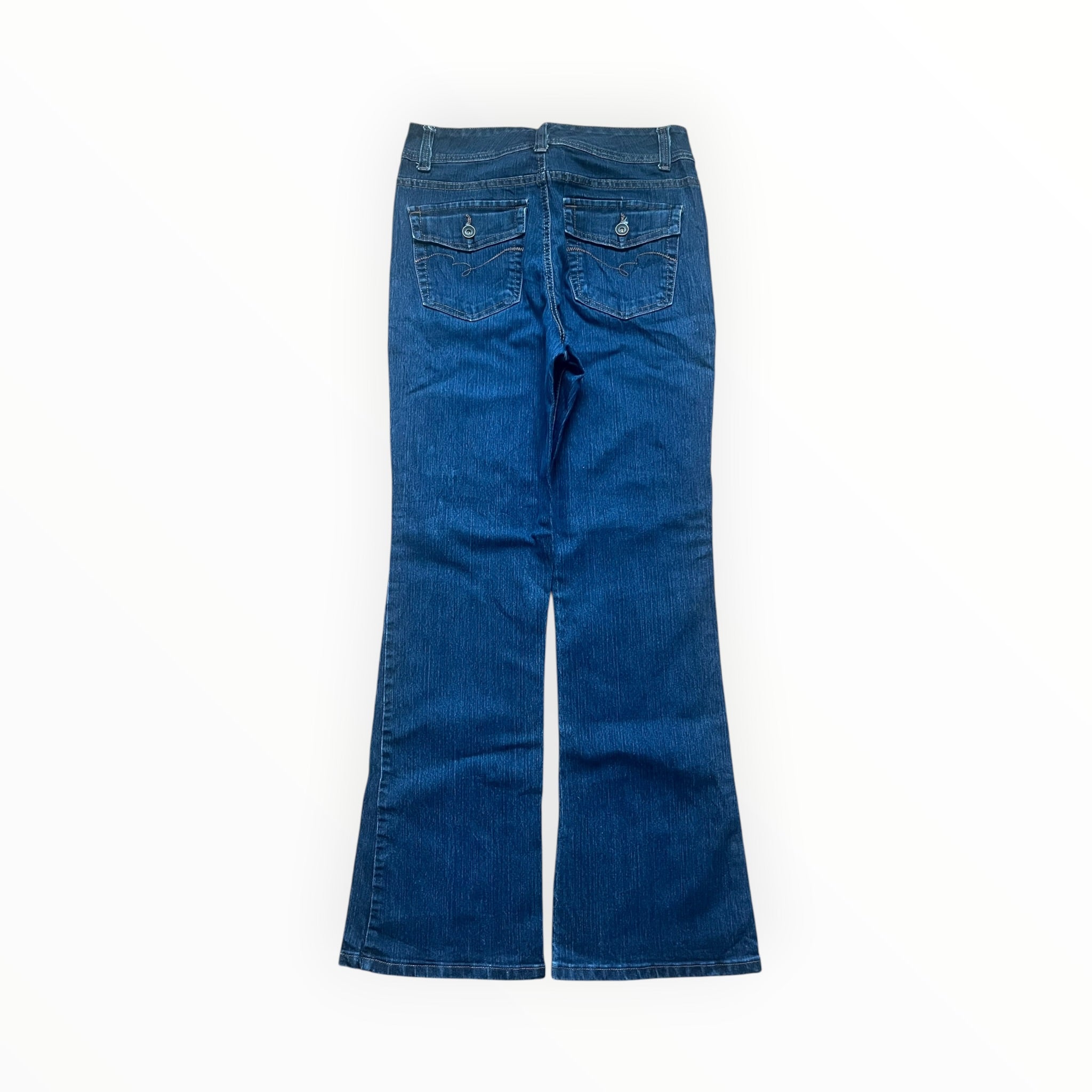 Y2K Bootcut Jeans Damen – Größe M – Dark Blue Wash