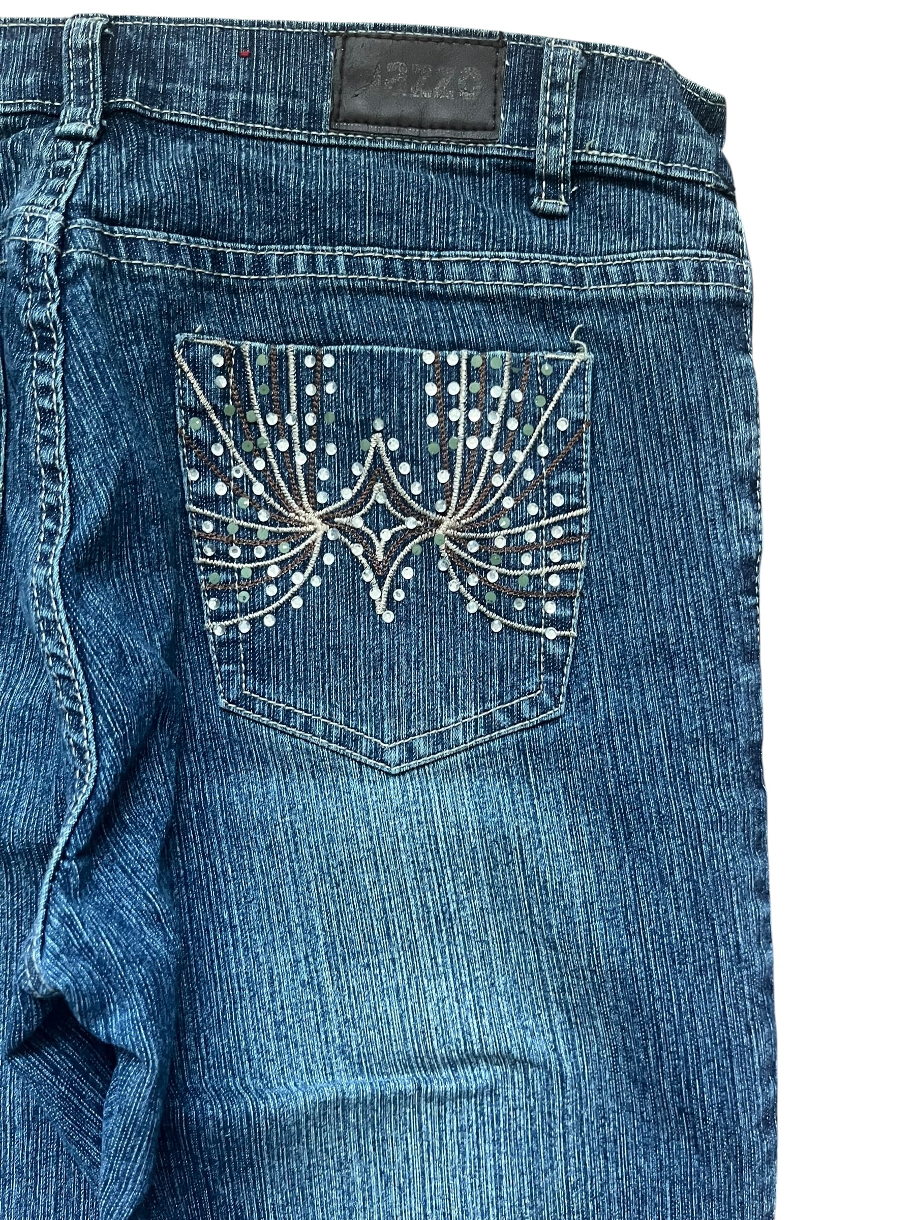 Y2K Bootcut Jeans Damen – Größe M – Blue Wash