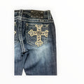 Miss Me Low Rise Straight Jeans – Dark Blue Wash