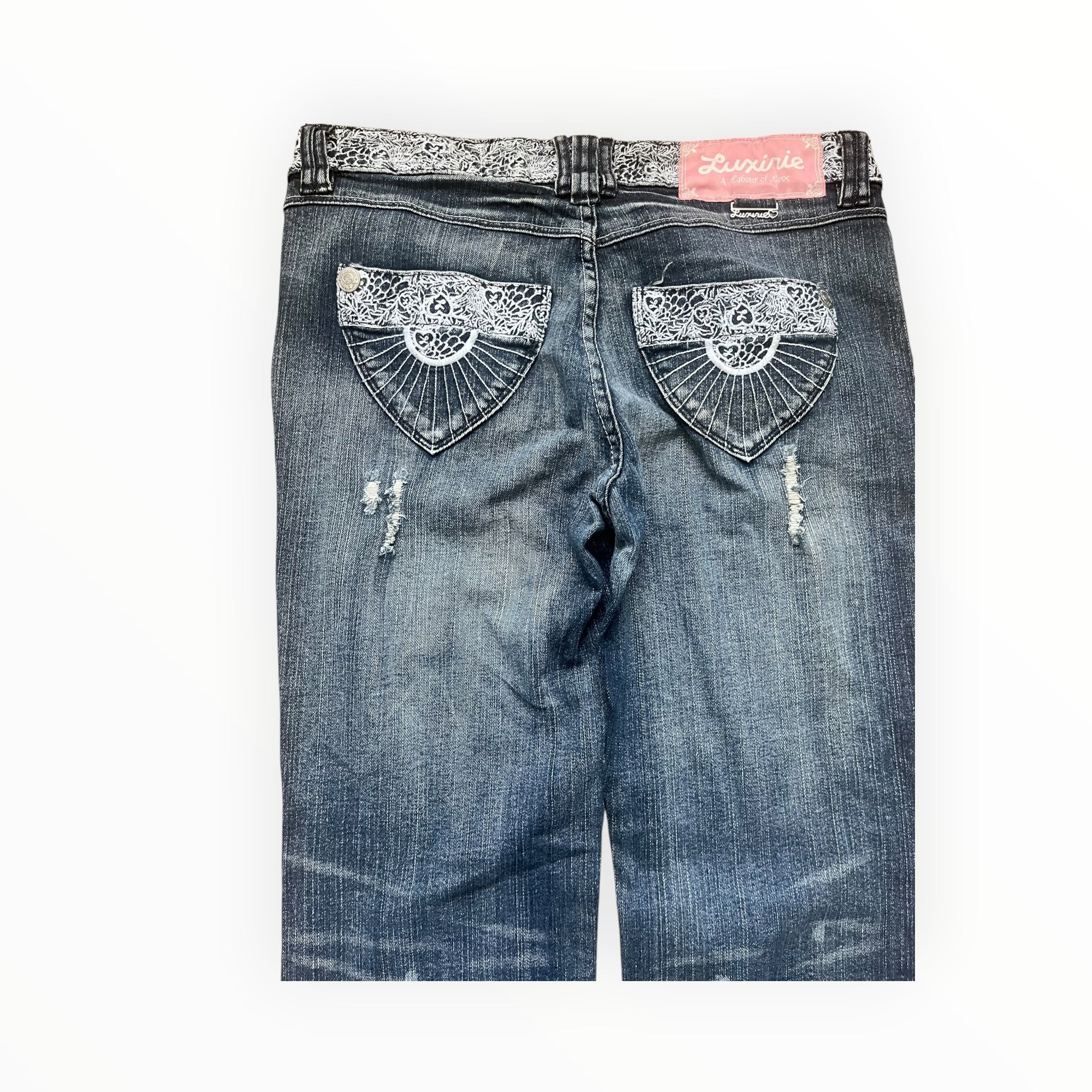 Y2K Straight Leg Jeans Damen – Größe L – Blue Wash