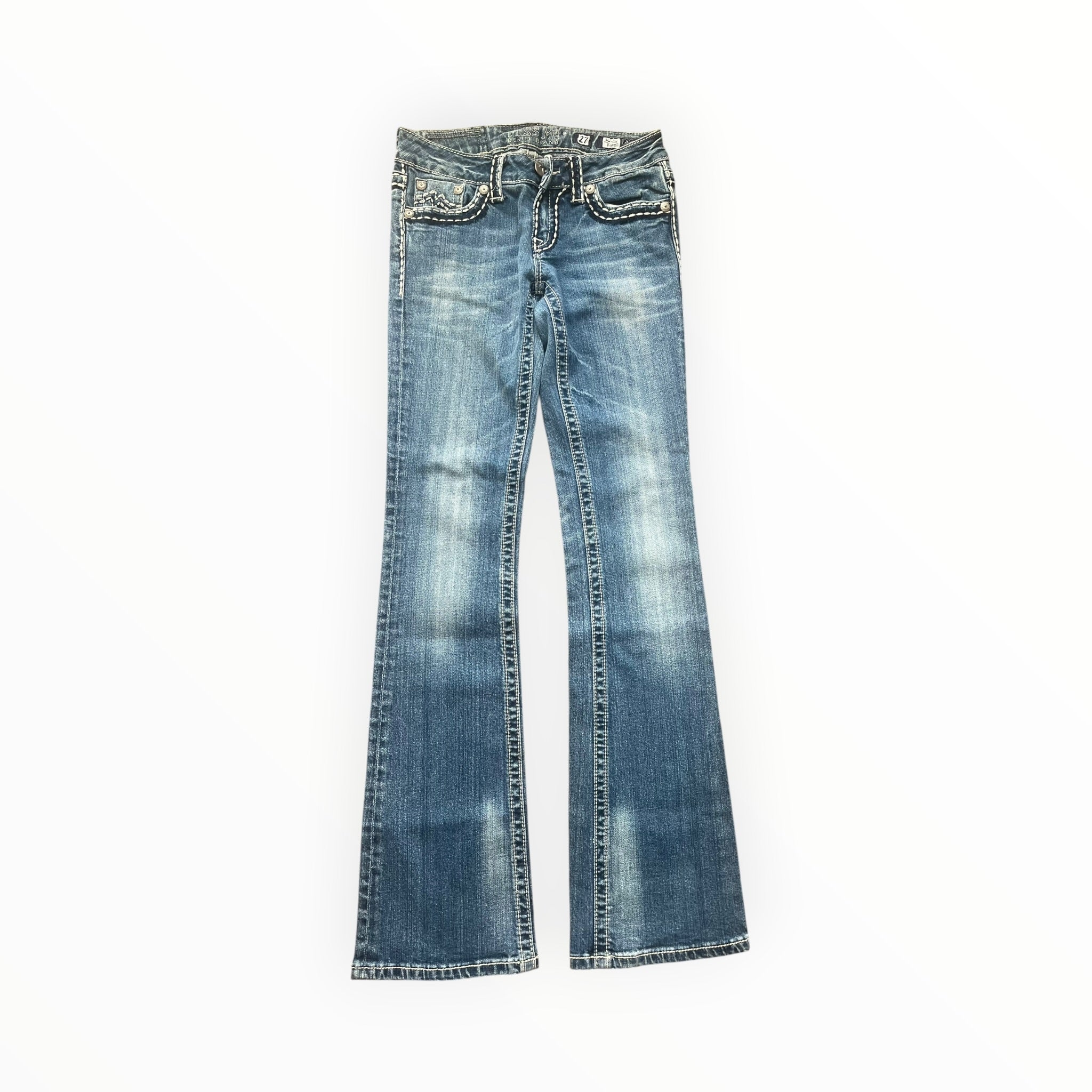 Miss Me Bootcut Low Waist Jeans – Vintage Blue Wash