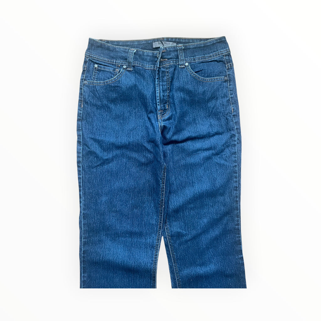Y2K Bootcut Jeans Damen – Größe M – Dark Blue Wash
