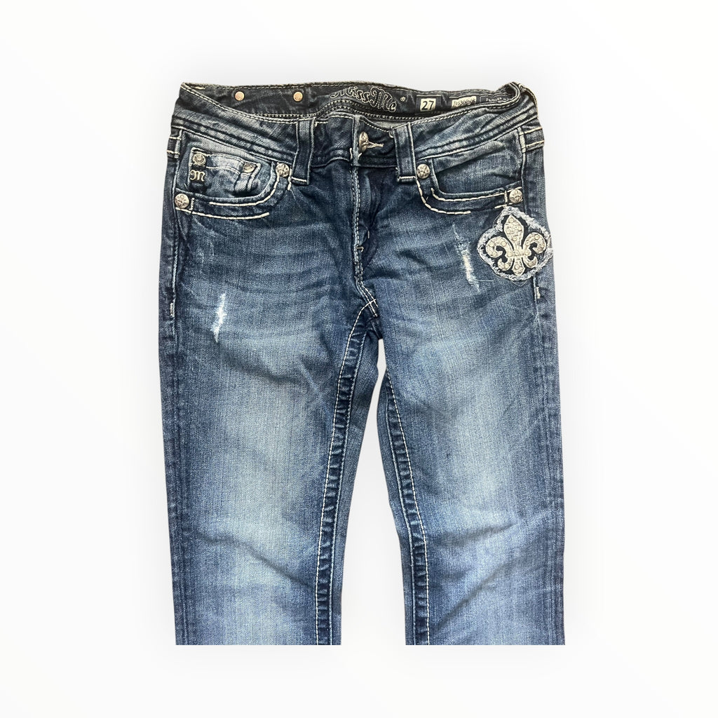 Miss Me Y2K Bootcut Jeans Damen – Größe S – Dark Wash