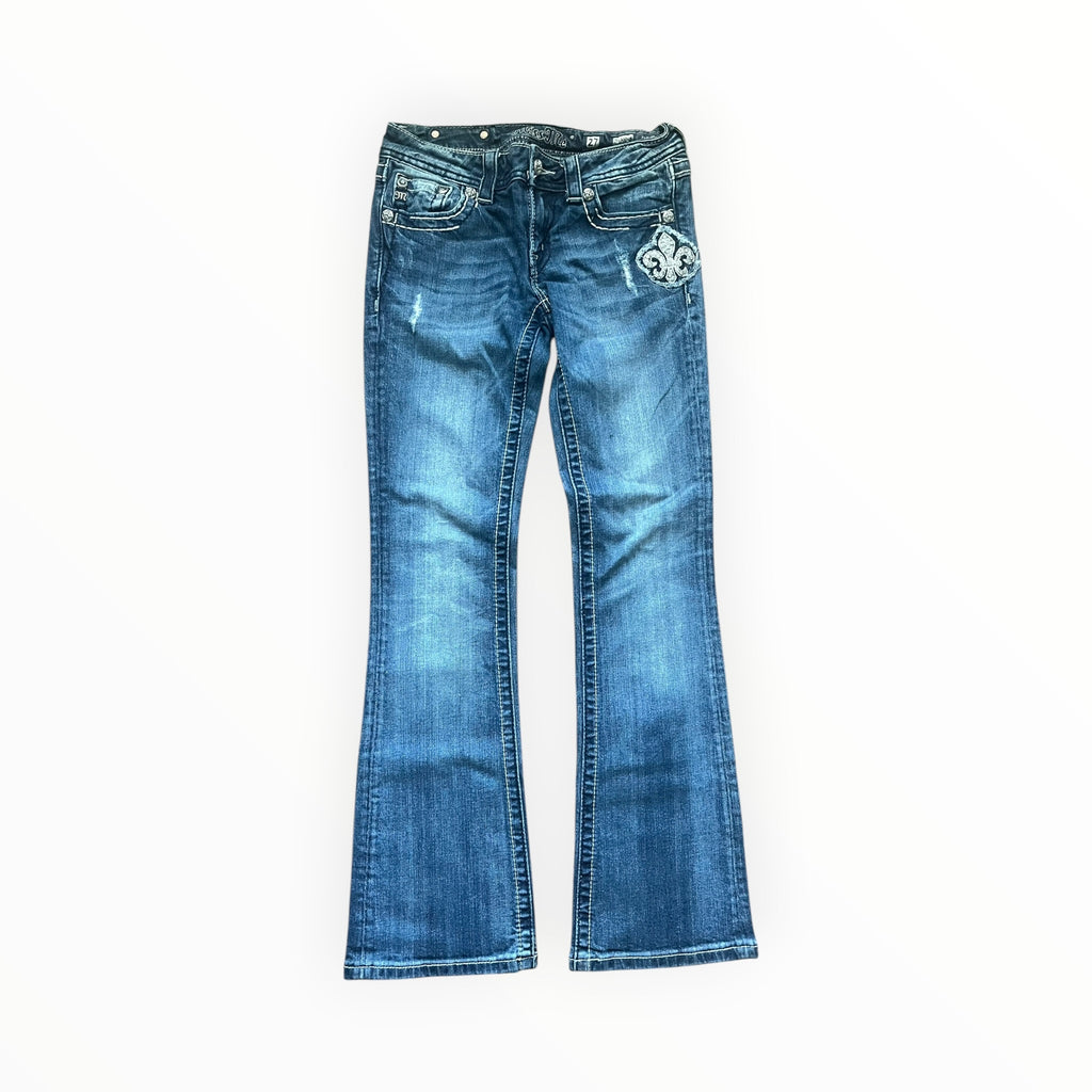 Miss Me Y2K Bootcut Jeans Damen – Größe S – Dark Wash