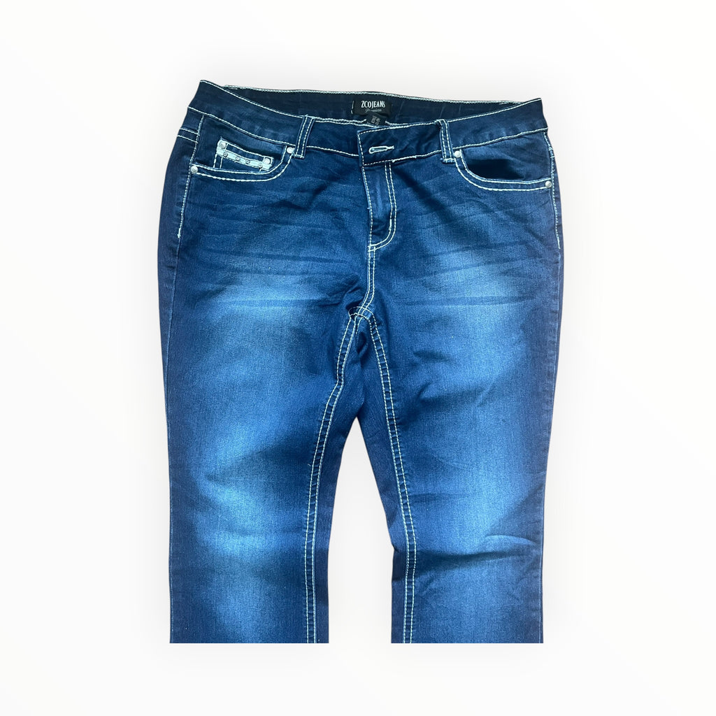 Y2K ZCO Jeans Wing Pocket Bootcut Jeans Size M – Dark Wash