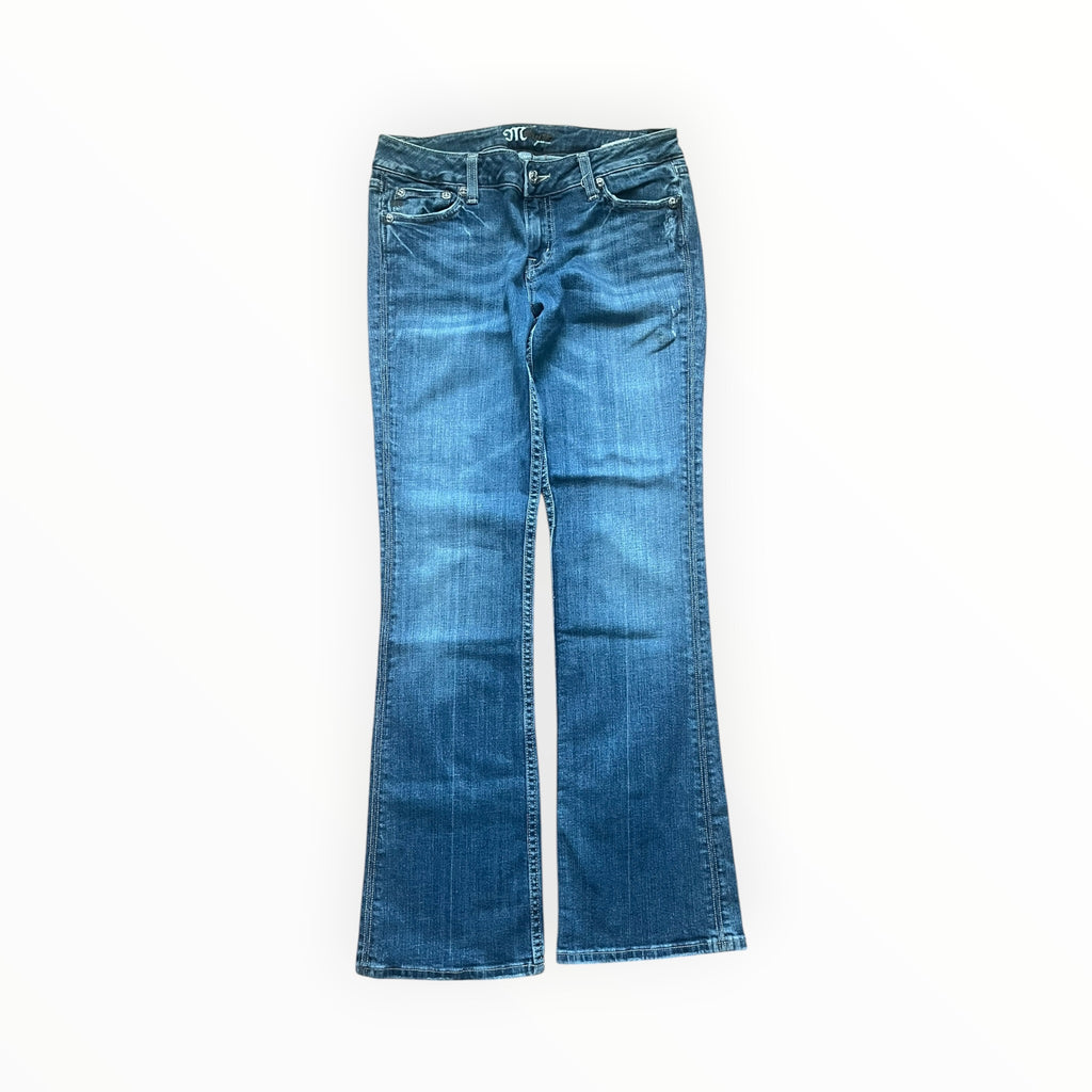 Miss Me Y2K Flared Jeans Damen – Größe M – Blue Wash